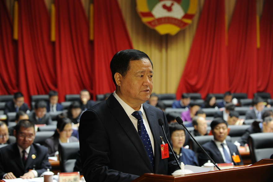 市政协主席杜军作常务工作报告.JPG